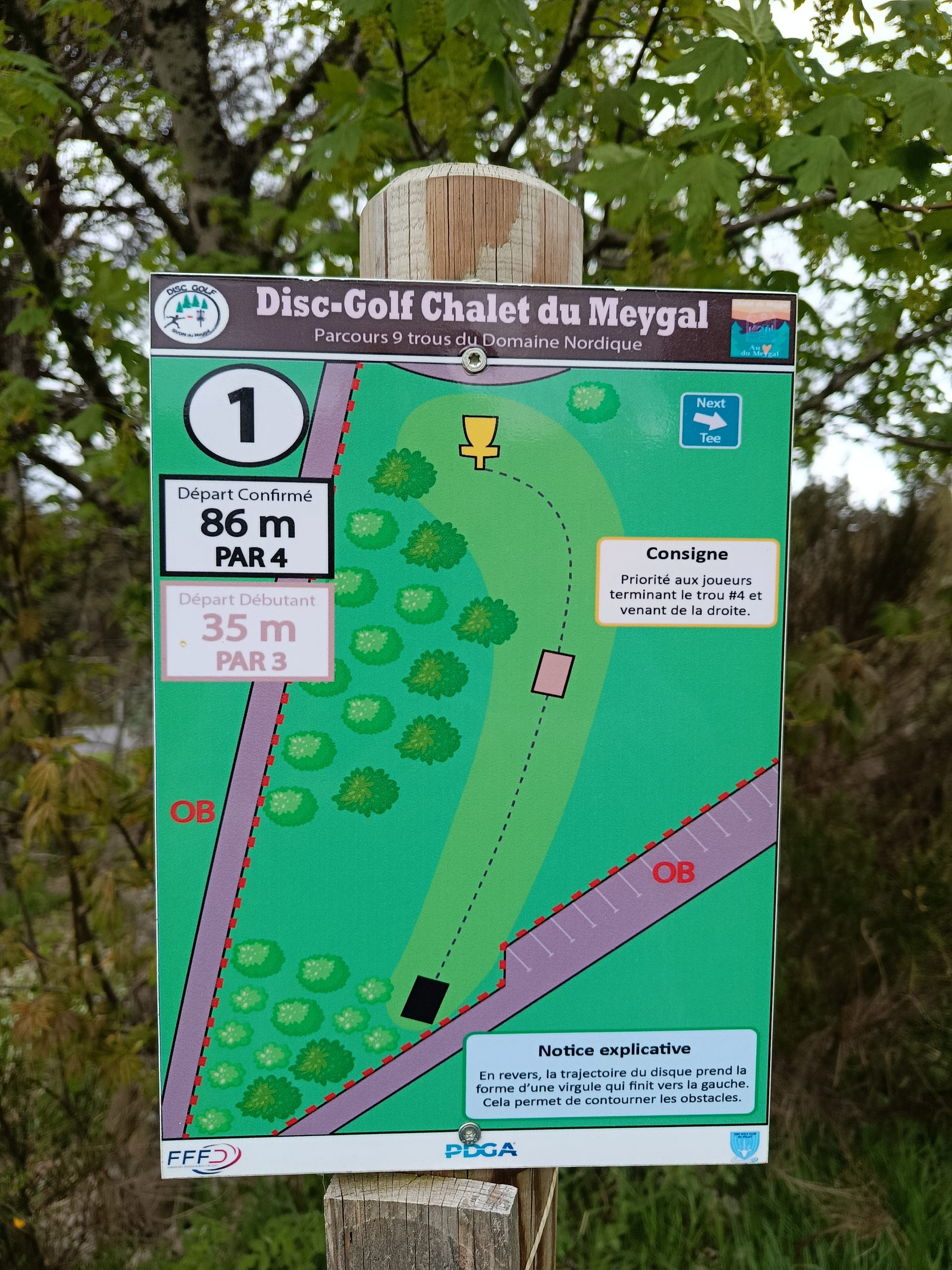 Panneau disc golf
